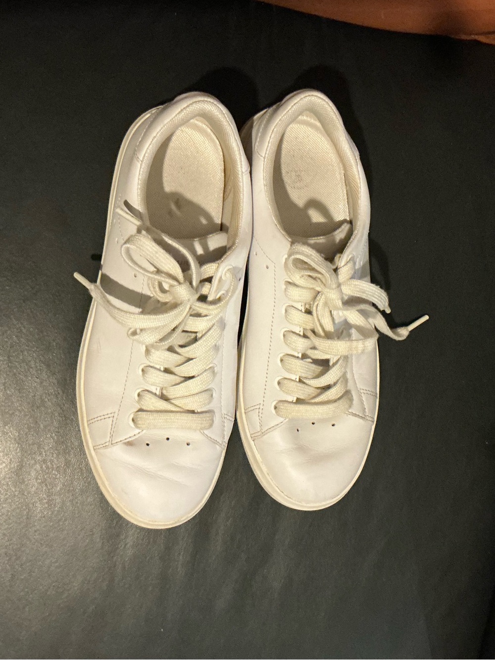 Tory Burch Men's White Low-Top Leather Sneakers